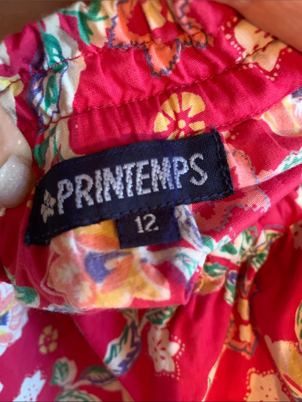Vintage Printemps 100% Cotton Open Back Summer Dress - Picture 5 of 9